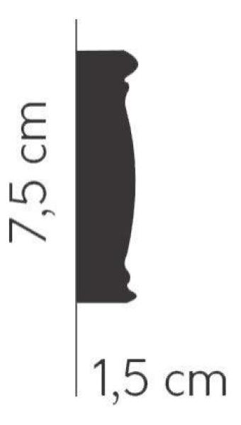 Wand 239 PU  7,5x1,5cm  feste Stuckleiste für Wandgestaltung